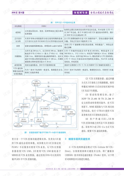 蜂窩車聯網技術架構與關鍵技術研究